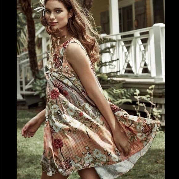 Anthropologie‎ Preeti Kapoor Women's Tesanee Floral Sleeveless Swing Dress Sz XS - Picture 2 of 11